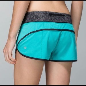 Lululemon teal speed up shorts